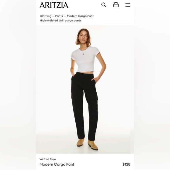 WILFRED FREE “High Waist Cargo Pants” in black - Picture 1 of 8